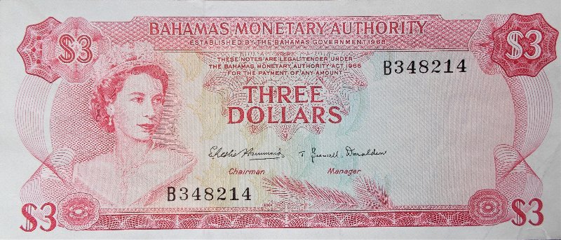 Bahamas-Monetary-Authority-$3-Note